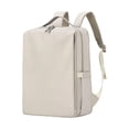 thumbnail image 1 of Mochila para ordenador de 15,6 pulgadas, bolso para portátil, mochila de viaje sencilla, mochila profesional informal. blanco, 1 of 9