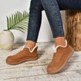 thumbnail image 4 of NexTorq Women's Winter Cotton Shoes Fleece Lined Warm Slip-On Boots Moc Toe Soft Sole Lightweight Cozy Cold Weather Footwear for Walking and Everyday Wear Light Brown US-8.5 (EU-42), 4 of 5