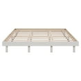 thumbnail image 6 of DreamBuck Modern Design Queen Size Floating Platform Bed Frame, Quiet and Sturdy Wood Bed Frame for Adults, Teens, Boys, Girls, Queen Bed Frame for Bedroom, No Box Spring Needed, Easy Assembly, White, 6 of 9