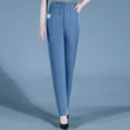 thumbnail image 2 of Sopiago Women Ice Silk Trousers Soft Jeans Elastic Waist Skinny Pants Women's Pants High Waisted Blue,XXXL, 2 of 6