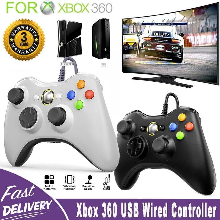 Huewind Wired USB Controller for Xbox 360, PC Windows 10 11
