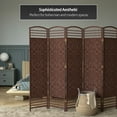 thumbnail image 6 of Red Lantern 5 1/2 ft. Tall Fiber Weave Room Divider - Dark Red - 6 Panel, 6 of 6