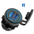 thumbnail image 4 of Car Charger Dual USB QC3.0 Motorbike Charger 12-24V LED Portable Charging Adapter  Red Light without Cable, 4 of 10