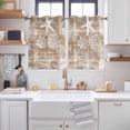 thumbnail image 2 of Brown Coastal Kitchen Curtains Window Panels, Summer Beach Nautical Starfish Coral Vintage Insulated Window Treatment Curtain, Grommet Curtains for Bedroom/Living Room/Bathroom, 2 Piece 42"Wx54"L, 2 of 8
