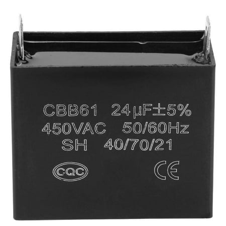 

Yazoeiaing CBB61 Starting Capacitor Generator 450V AC 24uF 50/60Hz Motor Starting Capacitor Square Run Capacitors for 400/350/300/250VAC UL/RU Listed - Heat Resisting Low Leakage Low Loss STF-1126