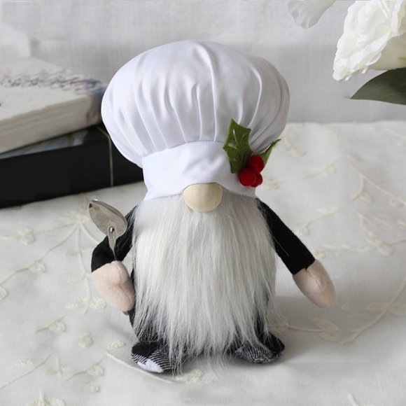 Nilvkv Christmas Decorations Dwarf Chef Doll Festival Doll Chef Festival Faceless Doll Decoration Ornament, Christmas Decorations, Christmas Gifts