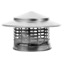 IBASETOY Chimney Covers Outside Roof Cap Chimney Cap Silver Stainless Steel 1Set