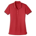 thumbnail image 5 of Yellow Rooster Womens Dry Zone UV Micro-Mesh Tipped Polo Rich Red/ Deep Black XS, 5 of 6