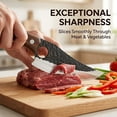 thumbnail image 3 of NULAS 6.3" Professional Chef Knife, Stainless Steel Kitchen Knife for Chopping & Meat, Brown, 3 of 7
