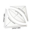 thumbnail image 3 of Sewing Ruler Template Square 3-Piece Set Shaped Hollow Sewing Kit Patchwork Template, 3 of 7
