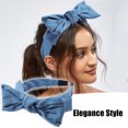 thumbnail image 2 of Diadema de moda Unique Bargains con nudo de lazo doble Azul claro 1,34 pulgadas de ancho, 2 of 7