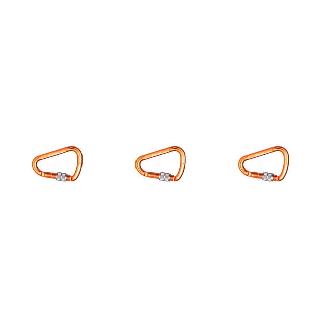 Decodeary Mousqueton Léger Résistant à l'Usure Technologie Avancée Large Application Surface Lisse Haute Résistance Caribeener Clips Orange 3Set
