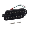 thumbnail image 4 of Fiocias Guitar Pickup 7 String Electric Guitar Humbucker Pickup Double Coil Prewired Circuit Pickup Accessory Pp Material Suitable for Concert Use DIY Customization Black Silver 50mm, 4 of 8