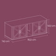 thumbnail image 5 of Mueble Arenero para Gatos, Caja de Arena para 2 Gatos, Mesa Auxiliar, 145.6 x 48.5 x 50 cm, Blanco, 5 of 5