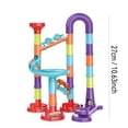 thumbnail image 2 of Binwennn Track Stacking Music Large Slide Block Puzzle Assembly Track Block Toy Building Set Dollhouse Kits to Build for Adults Log Cabin Rockets for Kids 8-12 Stacking Games for Kids Ages 4-8, 2 of 3