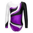 thumbnail image 5 of DPOIS Girls Long Sleeve Gymnastics Leotard Dance Biketards Unitard Bodysuit, 5 of 6