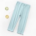 thumbnail image 2 of Comfortable Leggings for Kids Toddler Baby Girls Candy Color Solid Color Leggings Casual Kids Tight Pants Blue 5-6 Years, 2 of 5
