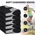 thumbnail image 2 of DIFFYBOX Men Cushioned Crew Socks 5 Pairs, Breathable Moisture Wicking Work Boot Socks for Hiking Running Sizes 10-13 & 13-15, 2 of 6