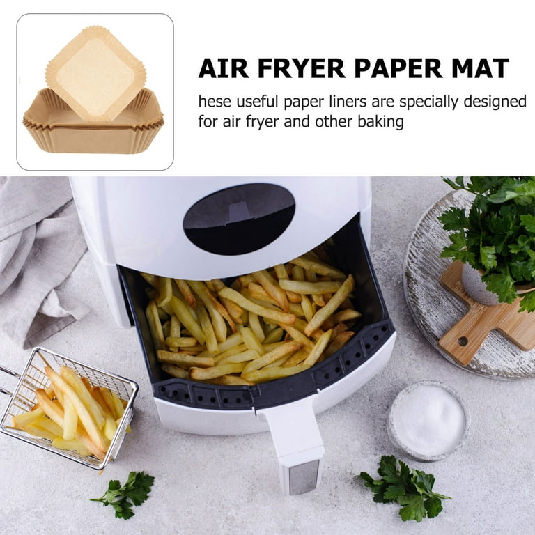 Air Fryer Disposable Paper Liner Square 9 Inch, 125 Pcs Large Paper Liners  for 6-10QT Air fryer, Non-stick Parchment Paper for Frying, Baking