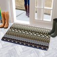 thumbnail image 2 of Stylish Boho Small Rug Absorbent & Non-Slip - 30x17 Black/White Geometric Design Door Mat for Kitchen Living Room Bedroom or Entryway, 2 of 6