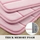thumbnail image 4 of Juego de alfombras de baño BYSURE de espuma viscoelástica antideslizante y absorbente, color rosa, 4 of 7