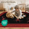 thumbnail image 4 of ODIKA 4'x6' Washable Area Rug Mens Spooky Web Cobweb Men Motif Strand Border Webs Wevs Bold for Bedroom, Reading Nook, Pet Friendly & Non-Shedding, 4 of 7