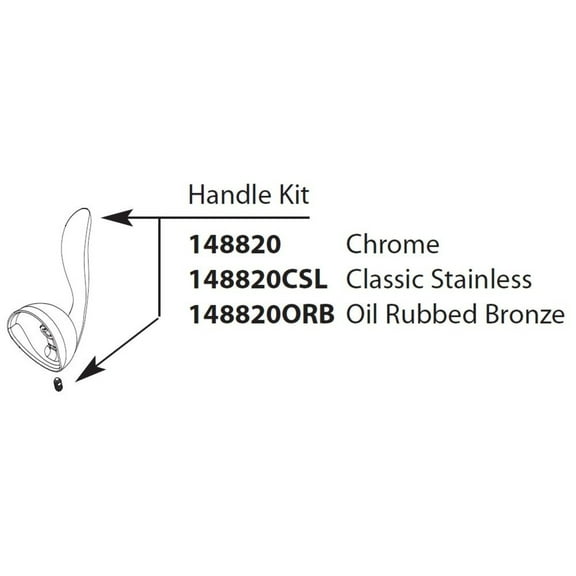 Moen 148820 Handle Kit For Single-Handle High Arc Pulldown Kitchen Faucet - Chrome