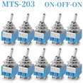 thumbnail image 1 of 10PCS MTS-102 103 202 203 3Pins 6 Pins Mini Toggle Switch For Switching Lamp Light ON-OFF-ON /ON-ON Switch 6A 125VAC, 1 of 5