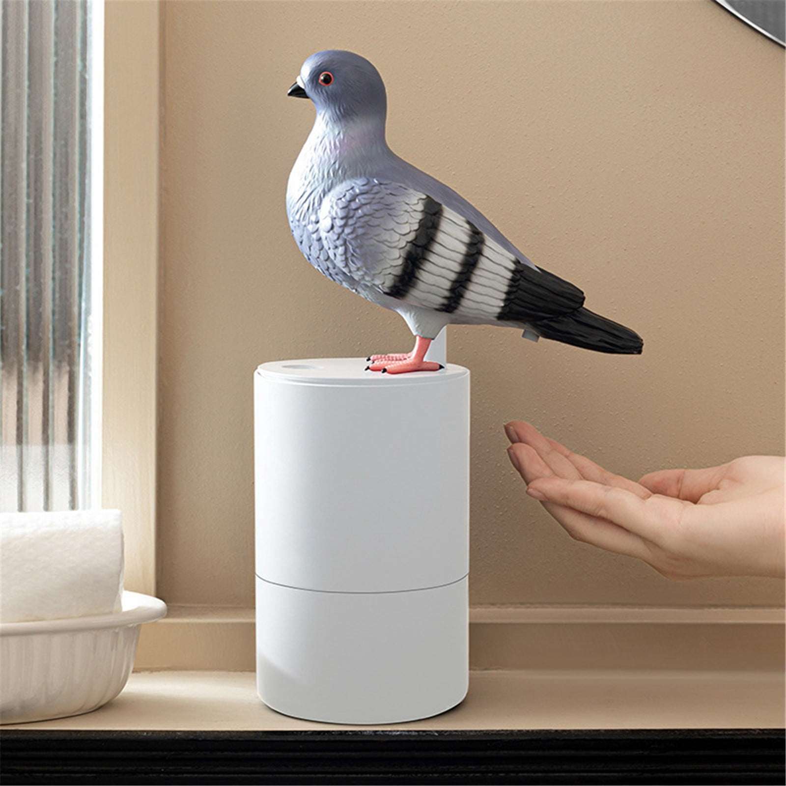 Bird Of Soap Dispenser Cylindrical Plastic Funny Induction Hand Washer Automatic Touchless Soap Dispenser For Kitchen Bathroom Home