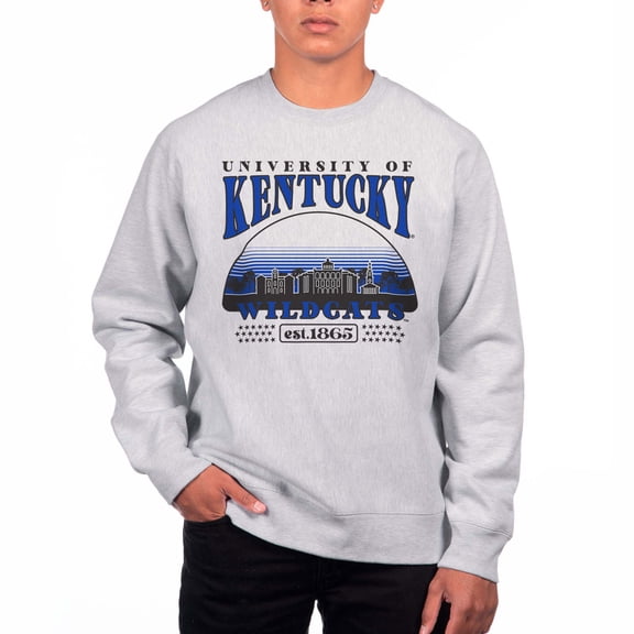 Men's Uscape Apparel Heather Gray Kentucky Wildcats Premium Heavyweight Pullover Sweatshirt