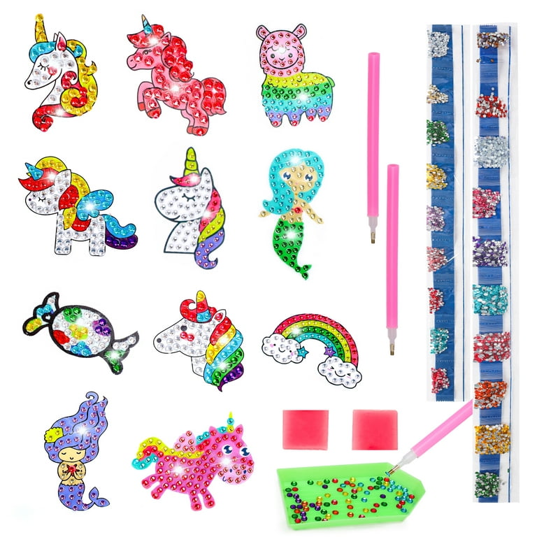 Dream Fun Unicorn Gifts for Girls Age 5 6 7 8 Arts and Crafts Painting Toys  for 4-8 Year Olds Kids 5D Diamond Stickers Toy for 6-12 Year Old Girls