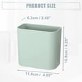 thumbnail image 3 of Unique Bargains Wall Mount Toothbrush Holder Stand for Bathroom Green 4.65"x2.48"x4.25" Self Adhesive Tooth Brush Holder, 3 of 7