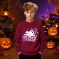 thumbnail image 2 of Likimi Toddler Child Girls Halloween Sweatshirts Hallowmas Ghost Print Crew Neck Sweatshirt For Girls Long Sleeve Autumn Winter Fashion Pullover Size 12-24 Months, 2 of 6