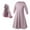 Purple, variant on Abaya for Girl Kids Hijab Scarf Muslim Dress Two-piece Ramadan Prayer Clothes Islamic Arabic Kaftan Khimar Robe Pink