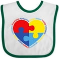 thumbnail image 3 of Inktastic Autism Puzzle Heart Boys or Girls Baby Bib, 3 of 4