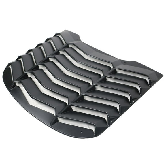 Ikon Motorsports Compatible with 15-24 Ford Mustang IKON Rear Window Louver Sun Shade Cover Windshield Vent - ABS 2015 2016 2017 2018 2019 2020