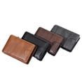 thumbnail image 4 of Men's Slim Wallet with RFID Blocking - Minimalist Front Pocket Leather Card Holder with Money Clip, 4-Color Options, 4 of 13