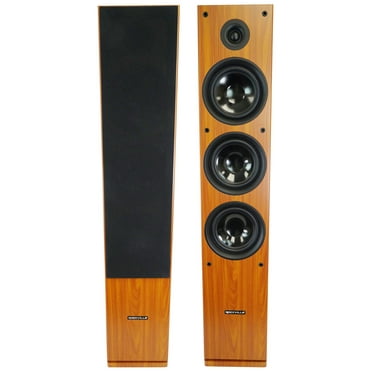 (2) Rockville RockTower 68C Classic Home Audio Tower Speakers Passive 8 Ohm