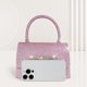 thumbnail image 5 of Bolso Noche para Mujer Mano Con Lazo Fiesta Boda Diamantes Imitación Brillantes () Rosa, 5 of 8