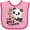Pink and Fuchsia, variant on Inktastic My Uncle Loves Me Cute Panda Boys or Girls Baby Bib