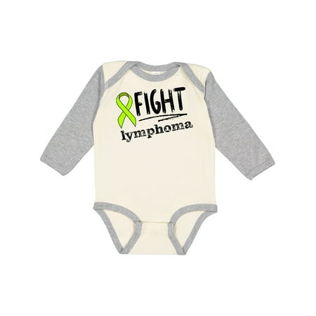 

Inktastic Fight Lymphoma Lime Ribbon Gift Baby Boy or Baby Girl Long Sleeve Bodysuit