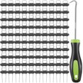 thumbnail image 2 of 100Pcs Garden Stakes Staples Sharp Landscape Staples 6×1 Inch Landscape Pins U Shaped Yard Ground Pins Multifunctional Yard Stakes Practical Sod Pins Stakes Turf Staples for Turf, 2 of 10