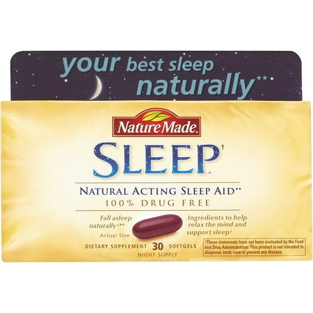 Nature Made Sleep Melatonin 3mg with L-theanine 200 mg Softgels, 30 Count