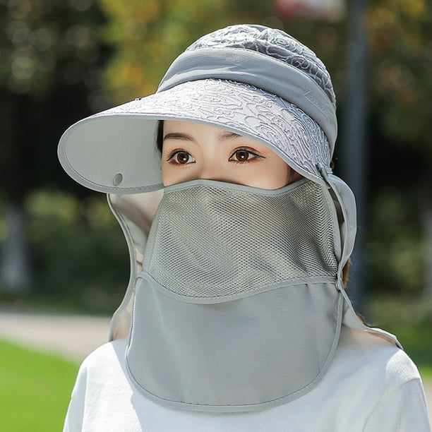 Hat Female Sun Hat Sunscreen Fashion New Big Edge Cover Face Folding UV 
