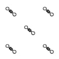 thumbnail image 1 of Advancent 100 piezas giratorias de pesca Flexible de acero inoxidable protección giratoria barril conector de protección aparejo accesorio 4 # Type2 NO2, 1 of 6