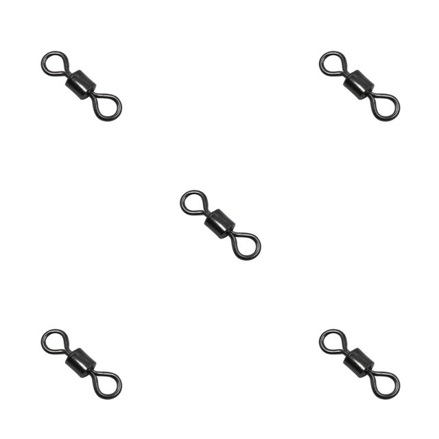Advancent 100 piezas giratorias de pesca Flexible de acero inoxidable protección giratoria barril conector de protección aparejo accesorio 4 # Type2 NO2