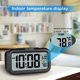 thumbnail image 4 of Peakeep Reloj despertador digital con luz nocturna, funciona con pilas, con temperatura interior, escritorio, reloj pequeño (negro), 4 of 7
