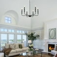thumbnail image 3 of Black Chandelier Farmhouse Candle 6-Light Dining Room Lighting Fixtures Modern Farmhouse Chandelier, 3 of 8