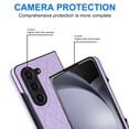 thumbnail image 6 of ELEHOLD for Samsung Galaxy Z Fold7 Case,Women Luxury PU Leather Ultra Slim Anti-Drop Protection Cover All-Inclusive Shockproof  New Case for Samsung Galaxy Z Fold7,Purple, 6 of 7