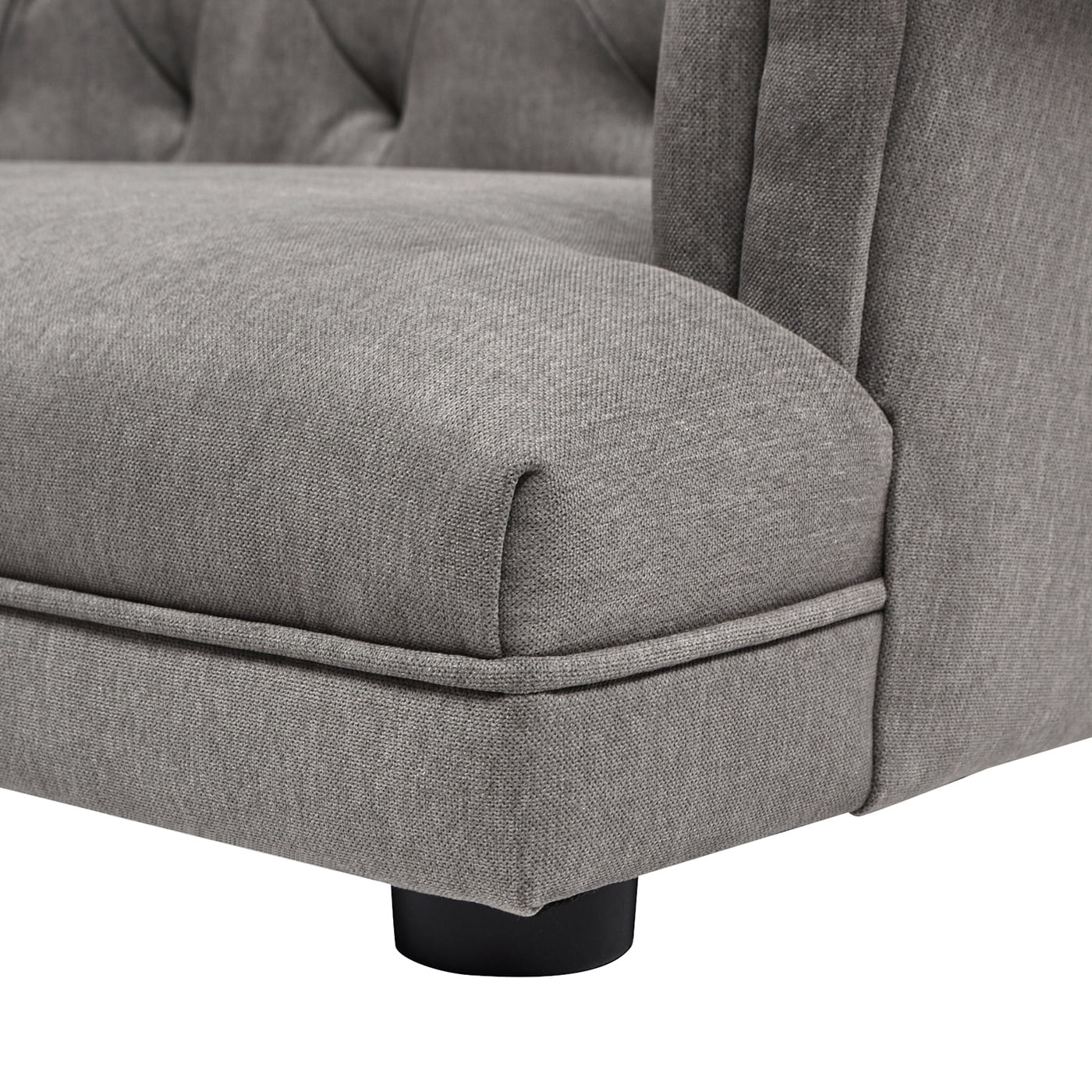 36.5" Chesterfield Dog Sofa Bed, Medium, Uptown Gray Stain Resistant